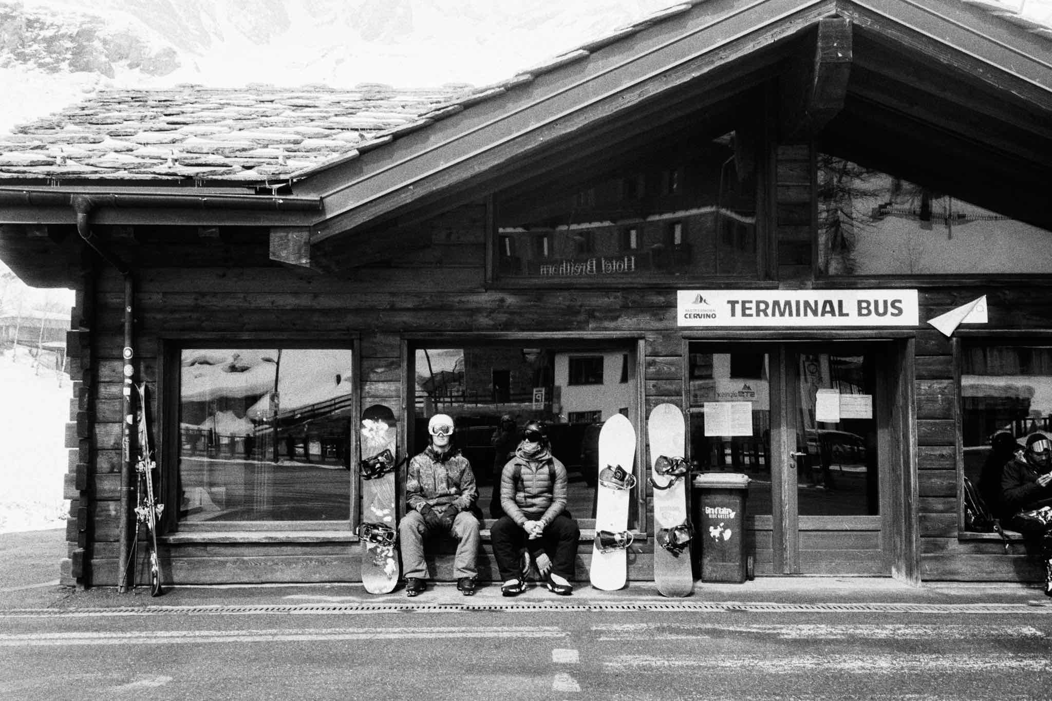 Bus Stop shot on Ilford Kentmere Pan 200 with a Rollei 35S, by Noah R. Evans