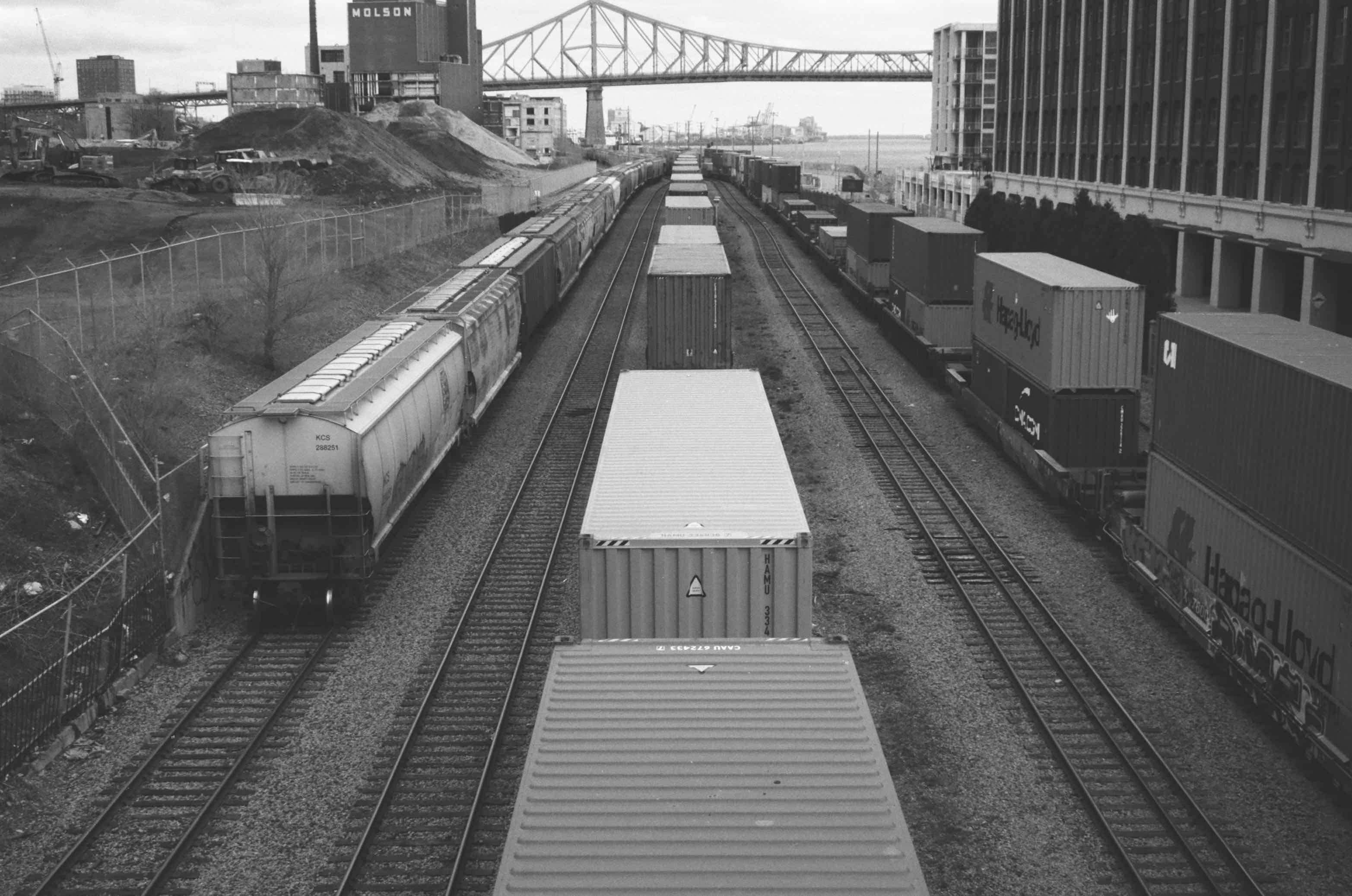 Containers shot on Ilford PanF Plus 50 with a Nikon F65, by Vince