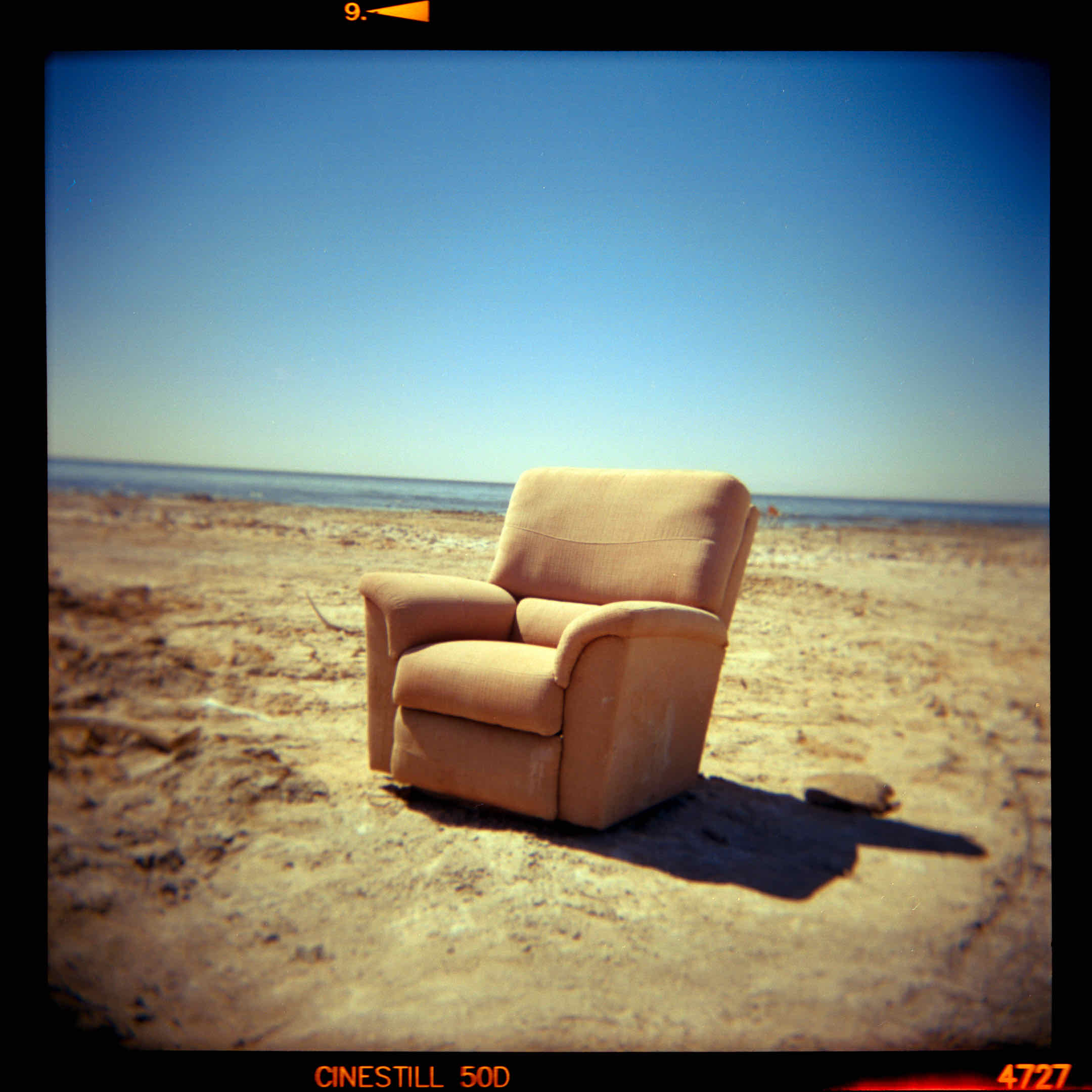Bombay Beach shot on Cinestill 50D with a Holga 120N, developed at Home / Self-Developed, by PB