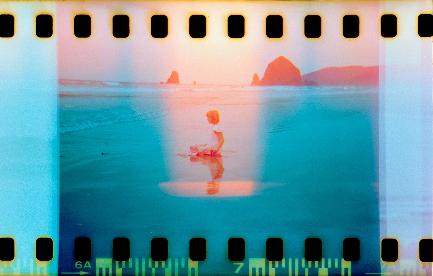 Rainy Beach shot on Lomography CN 400 with a Holga, by Cami Turpin