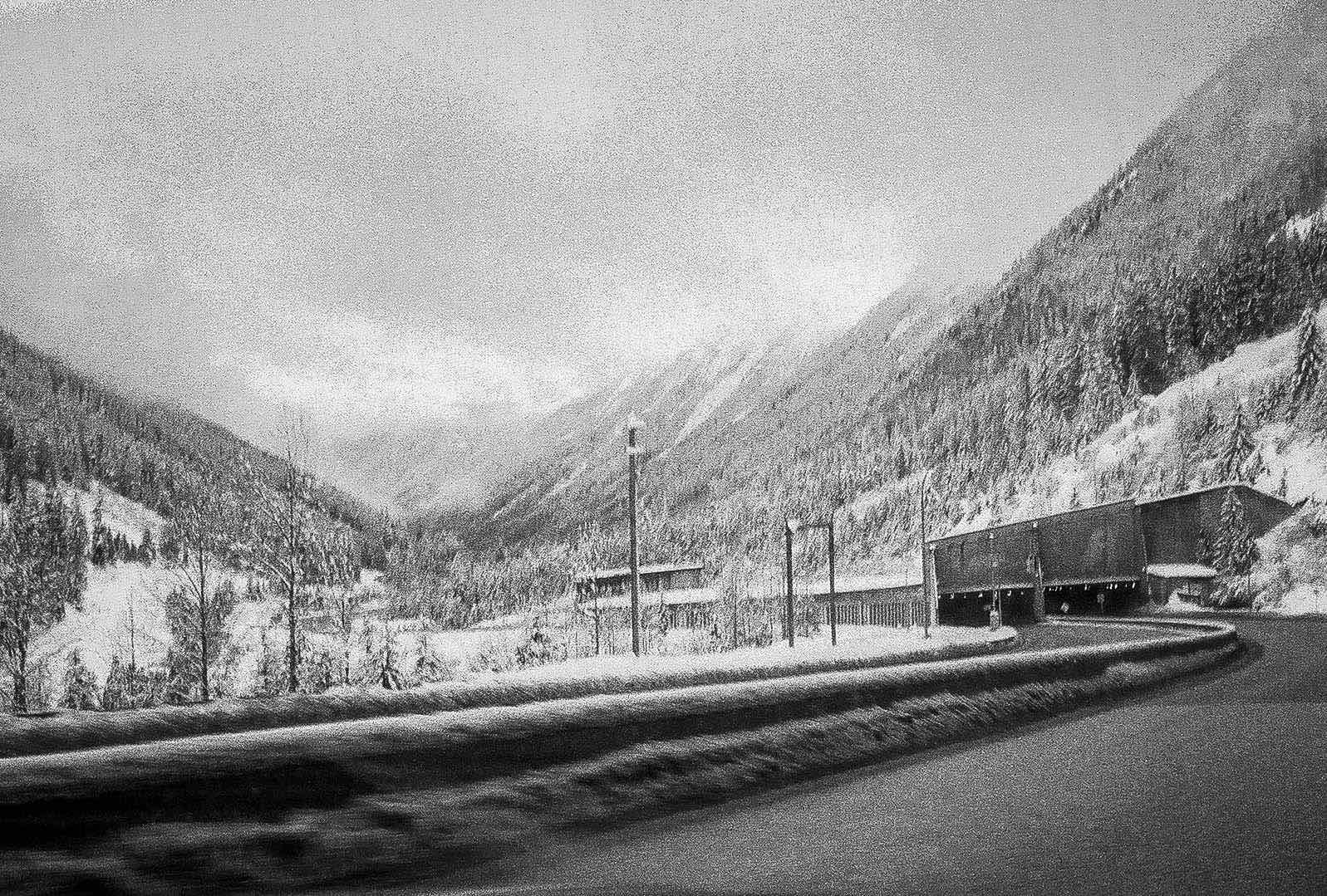 Bear shed on the Coquihalla Highway in BC shot on Ilford HP5 Plus 400 with a Rollei 35S, developed at Rocket Reprographics, by Karen