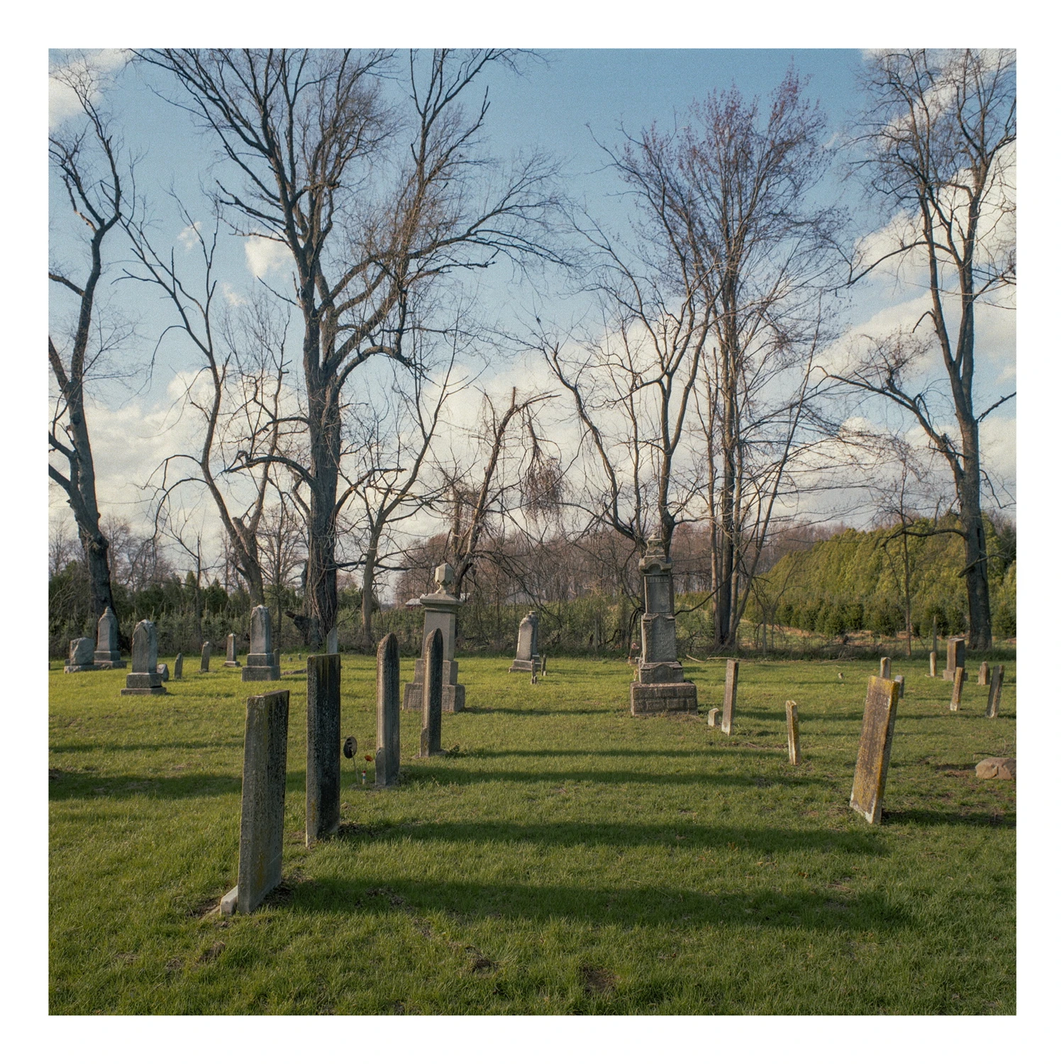 “Omega Cemetery - Akron, IN”, 2022 shot on Kodak Gold 200 with a Bronica SQ-A, developed at Gene’s Camera Store, by Jesus S. Arriaga