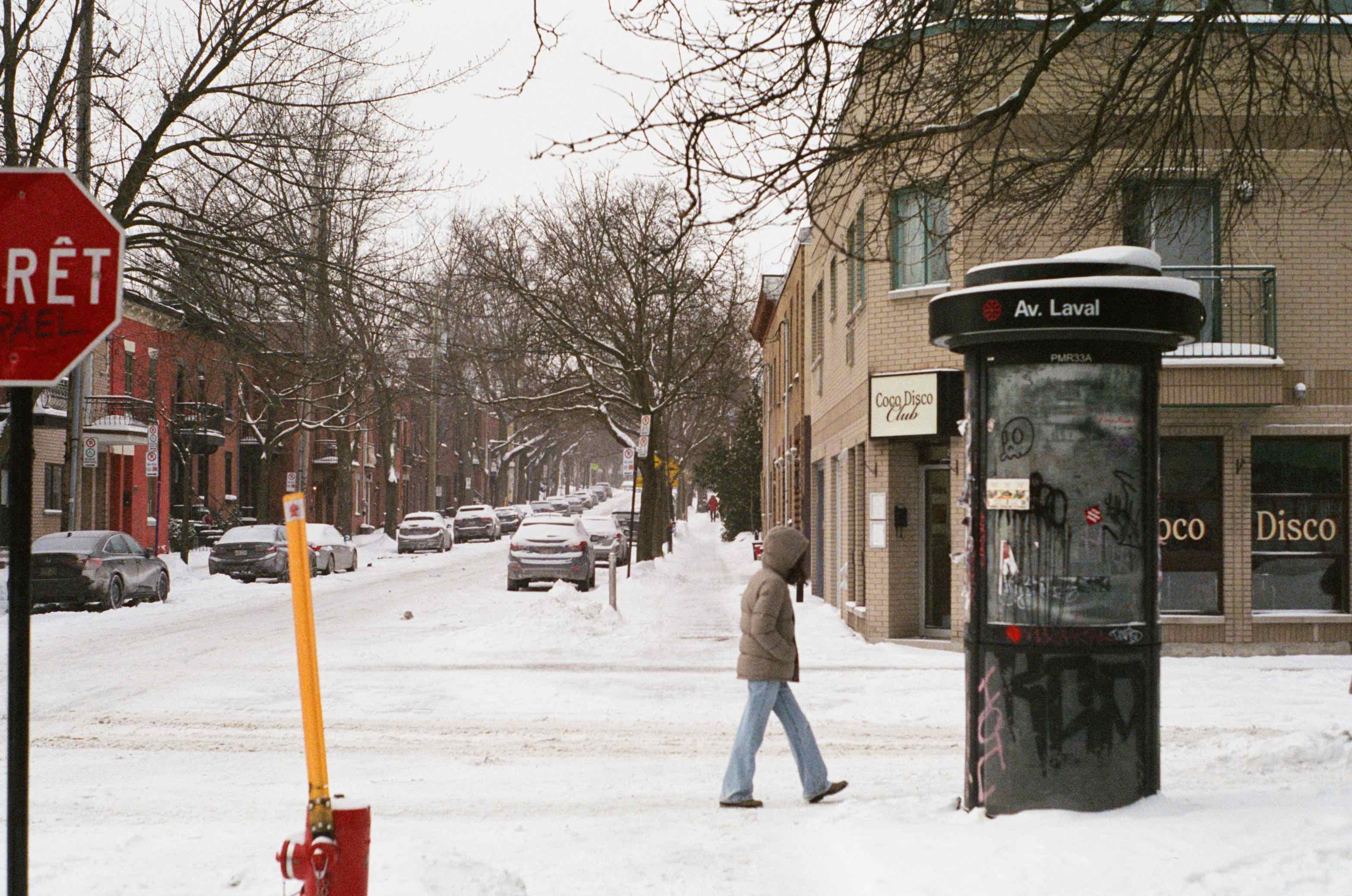 Winter shot on Fujifilm Press 800 with a Pentax MV, developed at Studio Argentique, by Vince