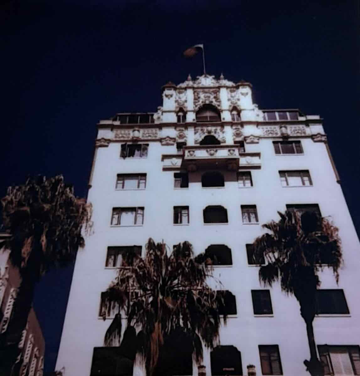 Downtown Long Beach shot on Polaroid i-Type with a Polaroid OneStep, developed at Home / Self-Developed, by Rye