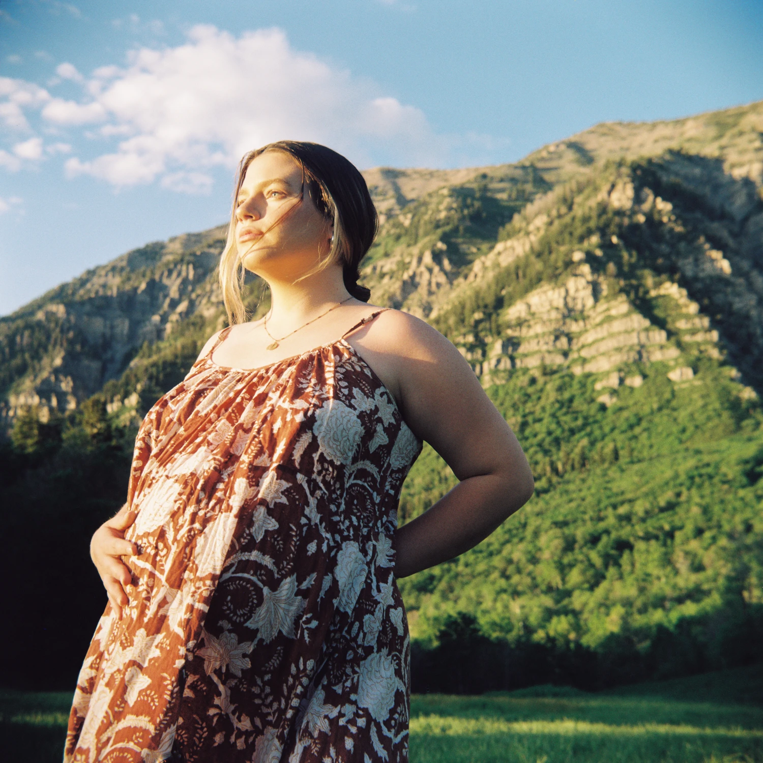 Portrait of Claire 3 shot on Kodak Gold 200 with a Ricohflex Model VII, by austinanalog