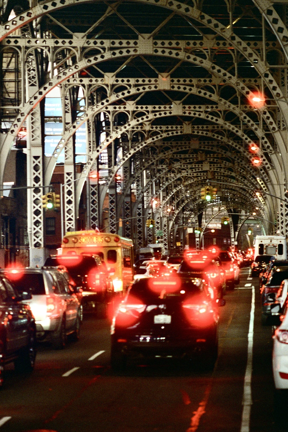 The 125th Street Viadukte at Rush Hour shot on Cinestill 400D with a Nikon FE, developed at Cinegrell, by Robster lobster