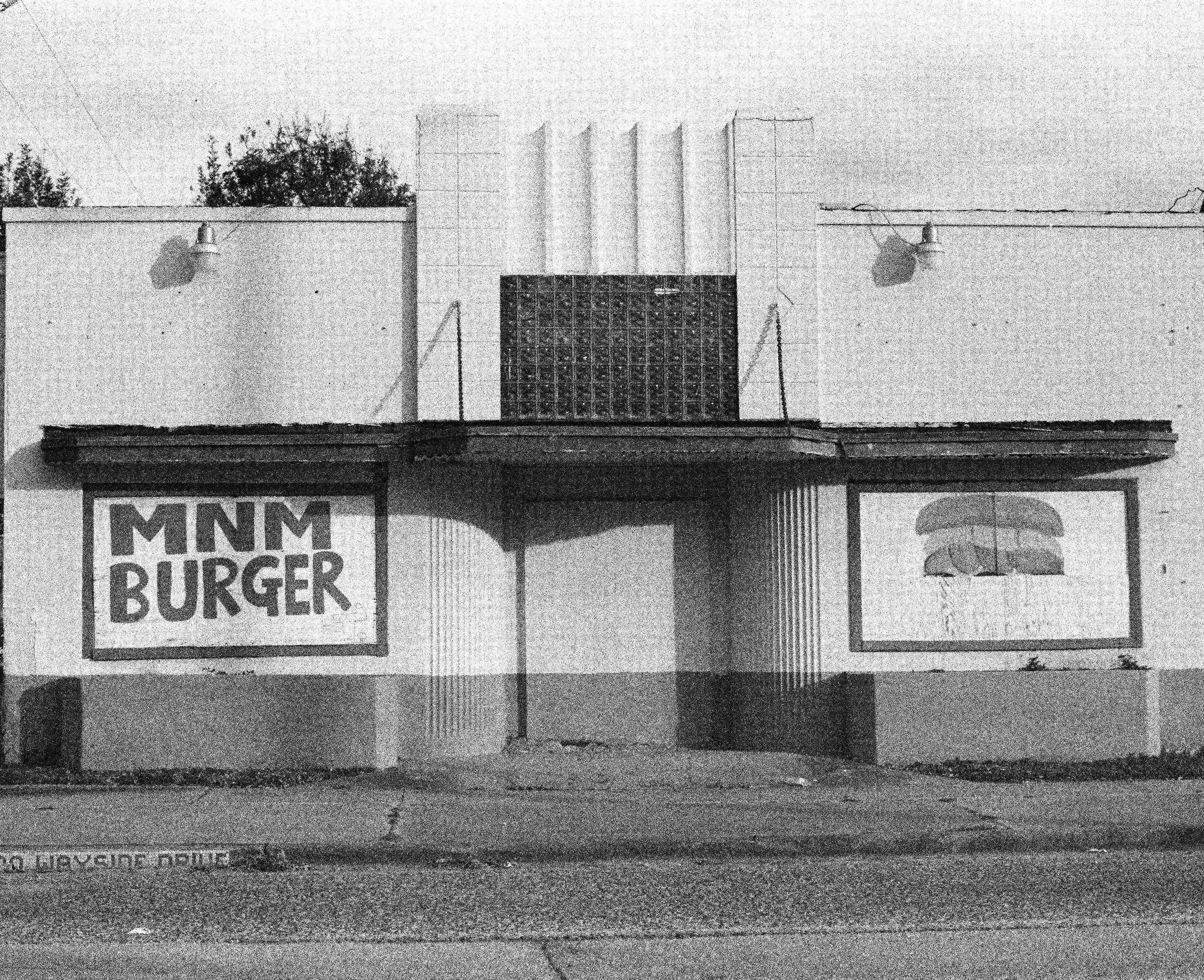 MNM BURGER shot on Kodak T-Max 400 with a Voigtländer Bessa R, by Jeff E. Brown