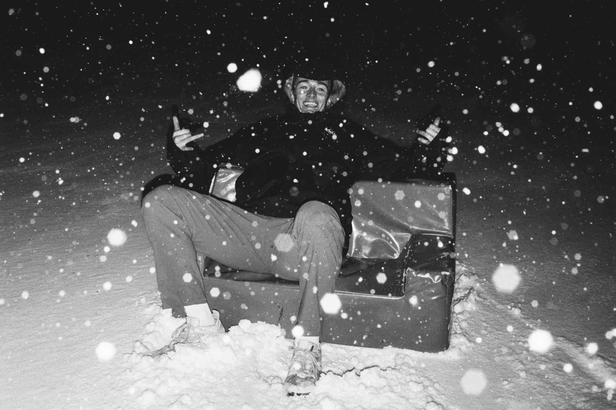 Couch Surfing shot on Ilford Kentmere Pan 200 with a Rollei 35S, developed at Gulabi, by Noah R. Evans
