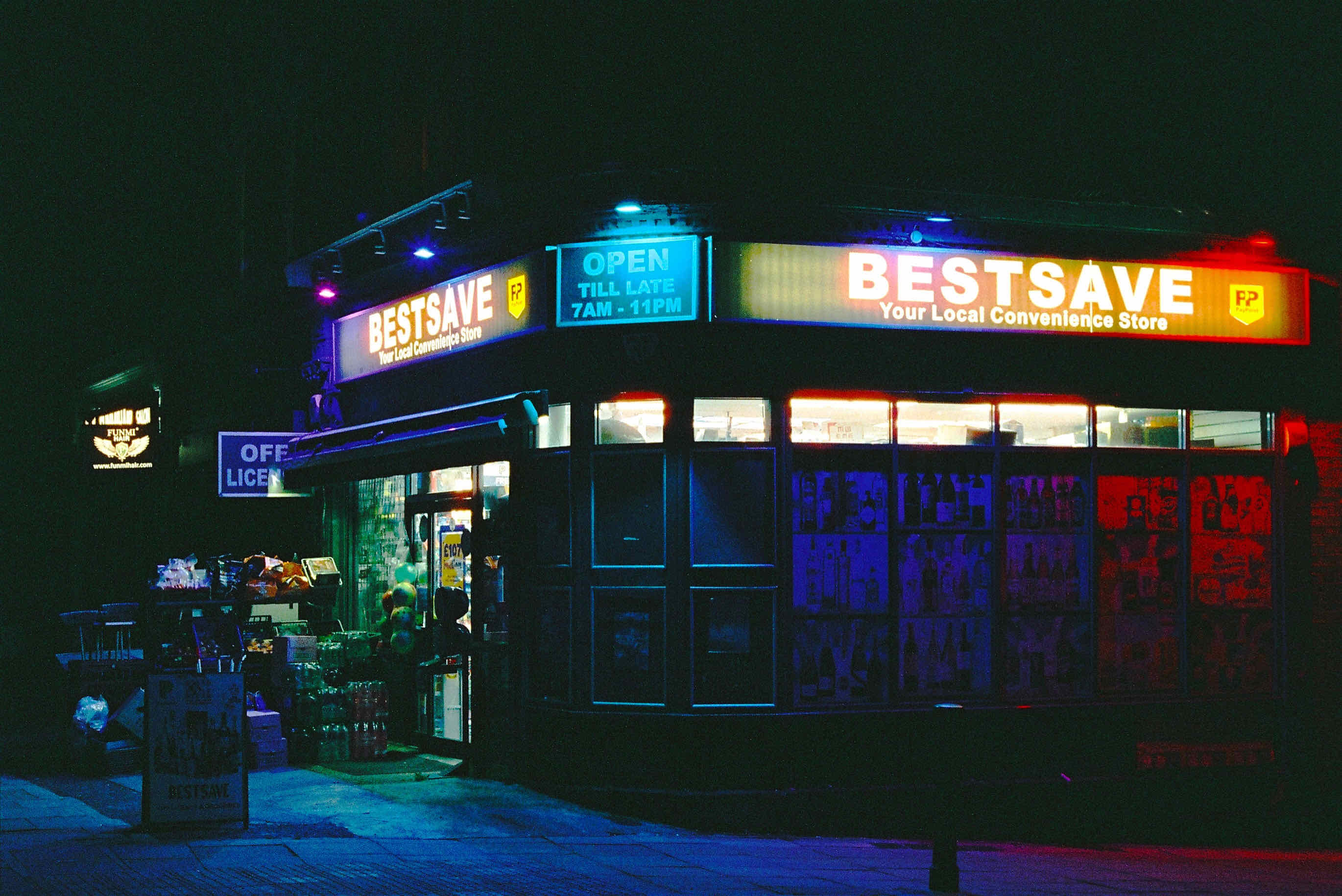 17 mins til close shot on Cinestill 800T with a Canon AE-1 Program, developed at Aperture Film Lab, by isoniceo