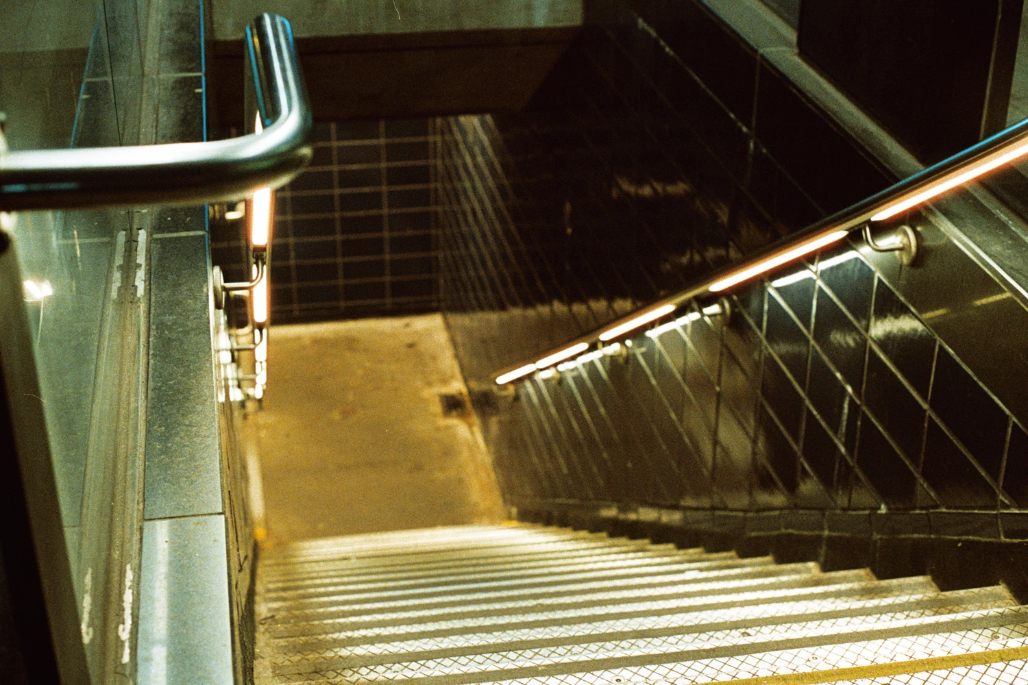 going anywhere shot on Kodak Portra 800 with a Minolta X-370, developed at Norwich Camera Co, by alexis.