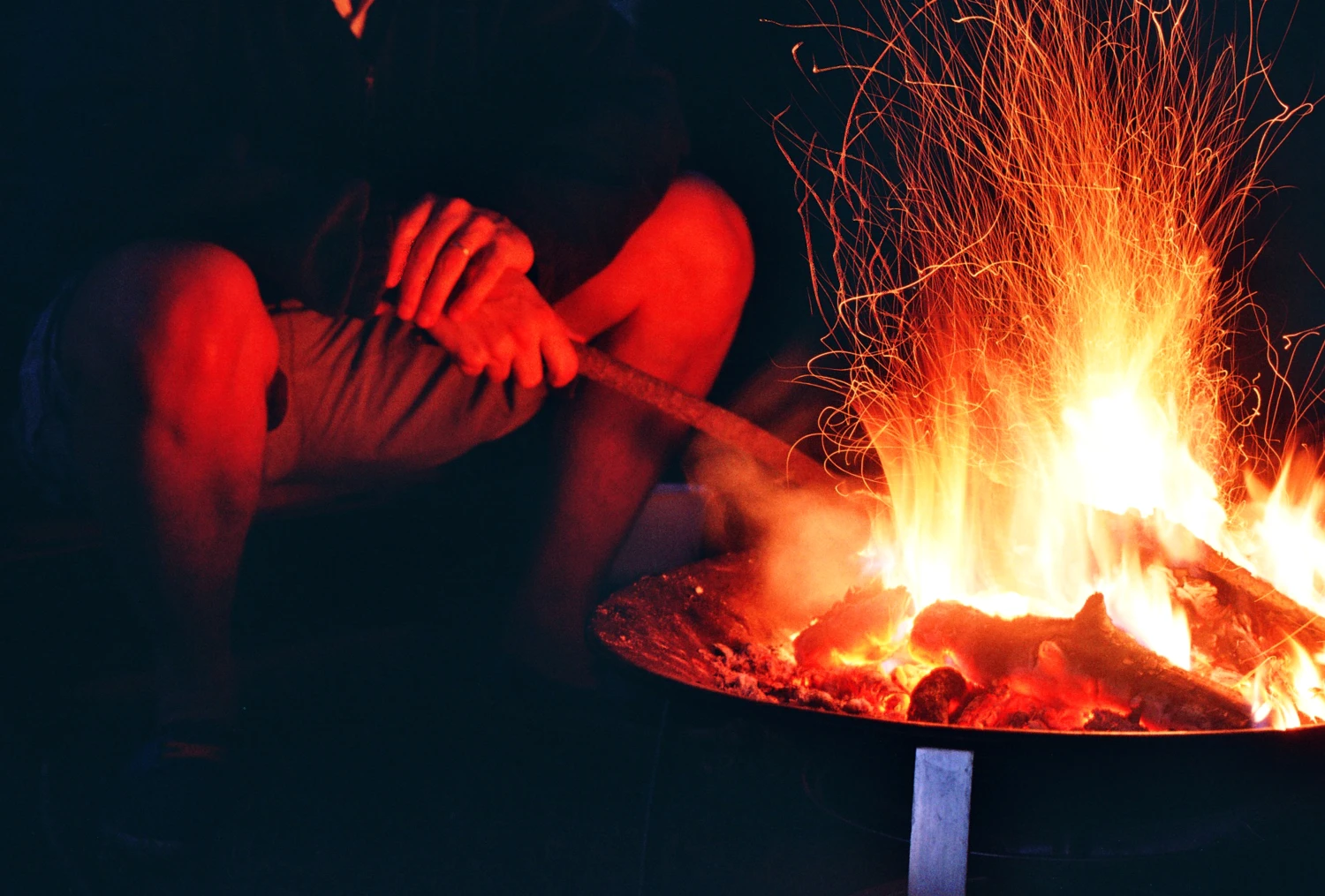 Flames shot on Fujifilm FujiColor C200, developed at Nation Photo, by Tim