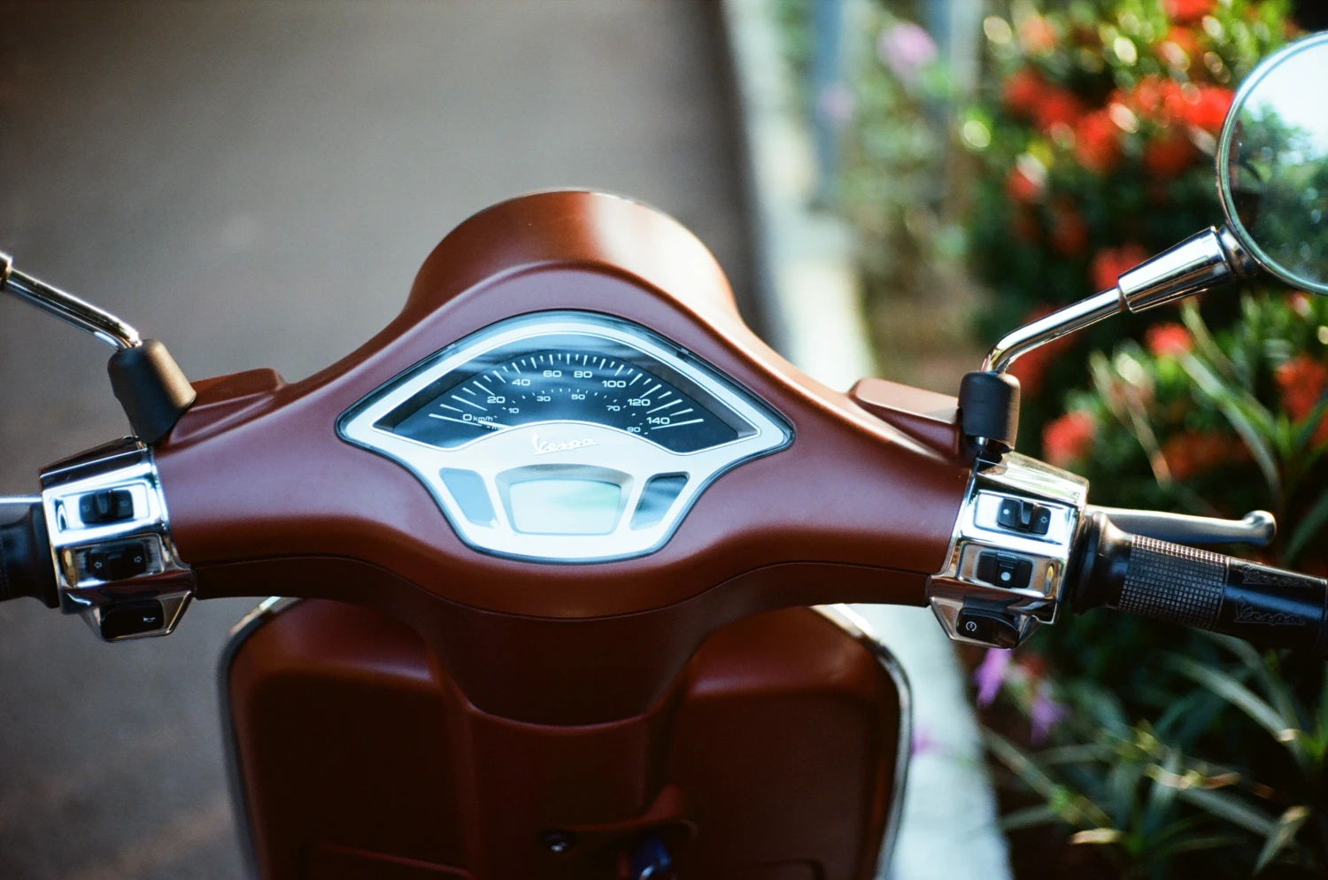 Vespa Primavera shot on Kodak Ektar 100 with a Yashica E35 GSN, developed at Soup N Film, by Haryanto