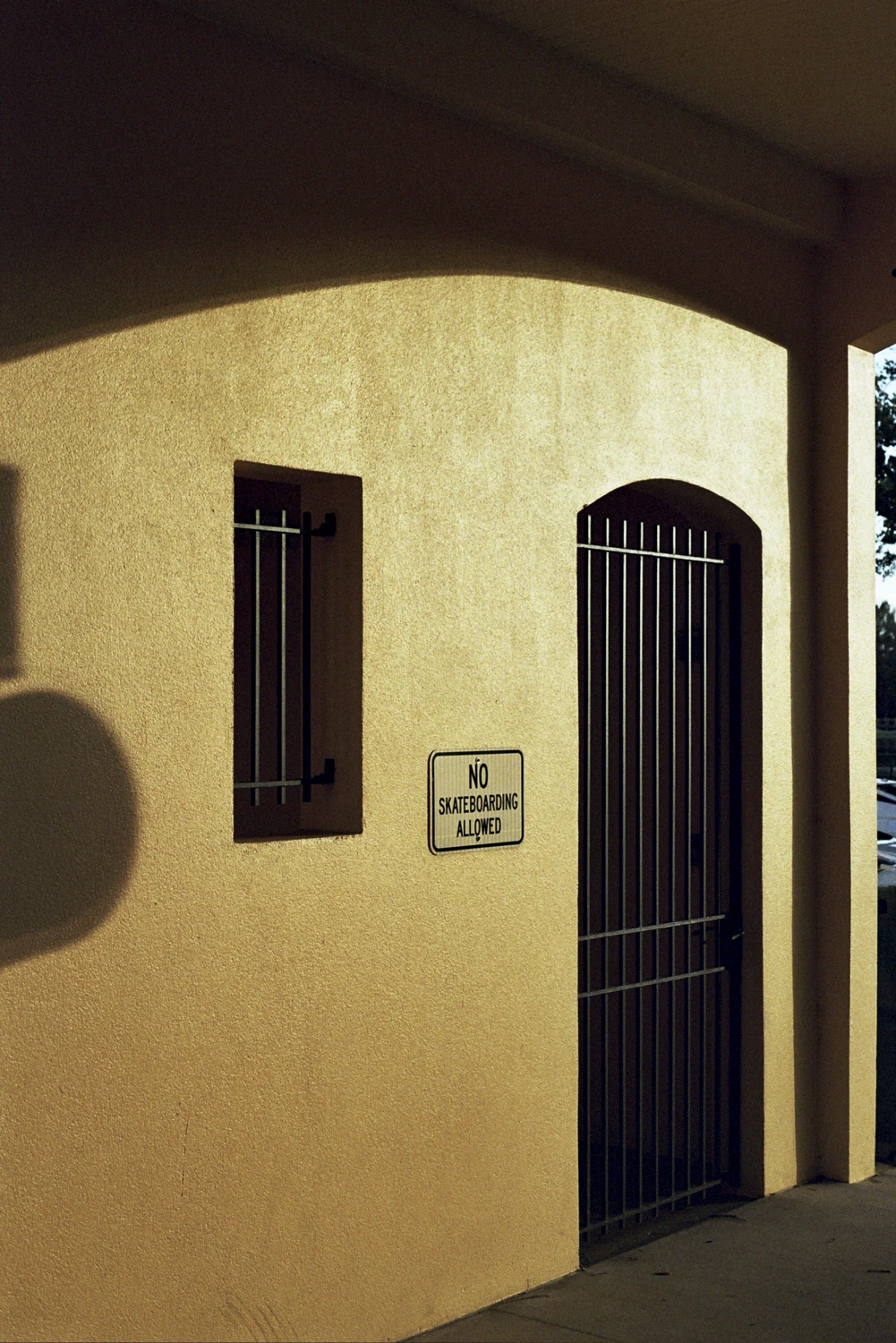 No Skateboarding Allowed shot on Kodak UltraMax 400 with a Minolta X-370N, by David Stanick