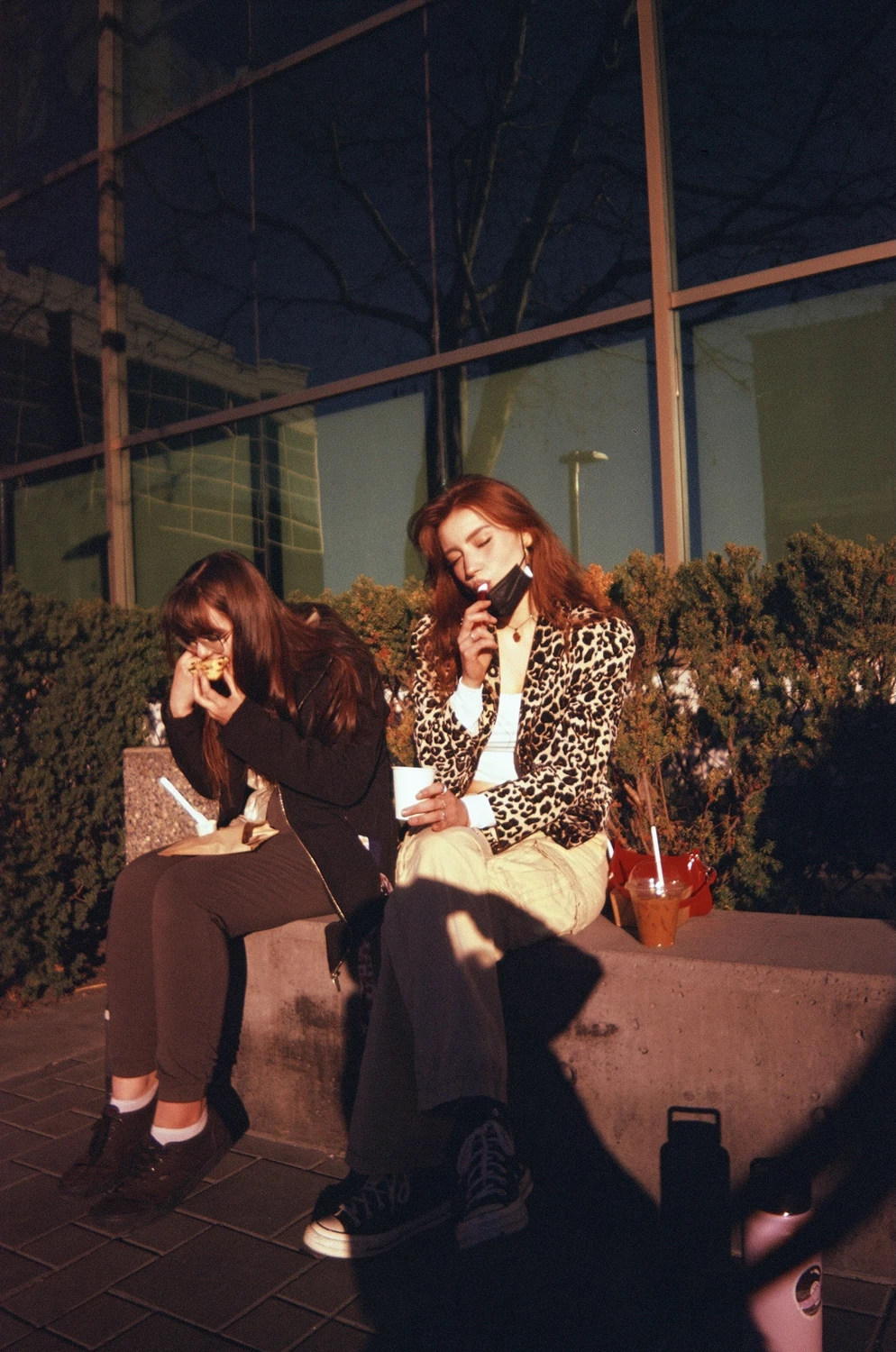 lunch time shot on Fujifilm Velvia 50 with a Olympus Trip 100R, by Georgia