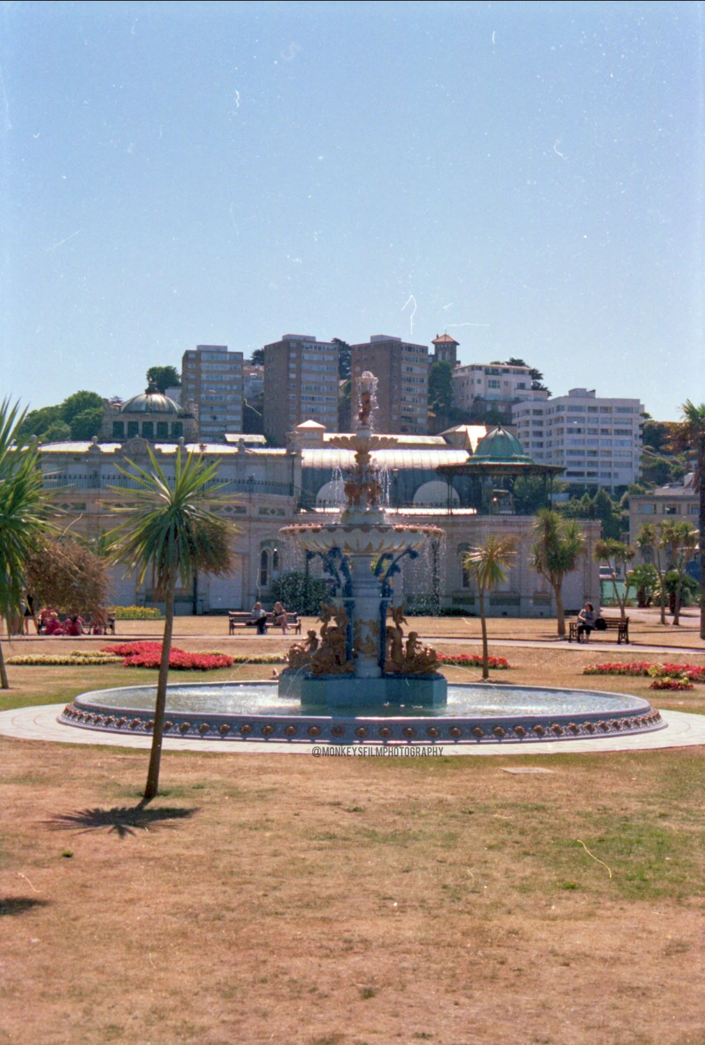 Fountain of water shot on Fujifilm Superia X-TRA 400 with a Nikon F501, by Mikey M