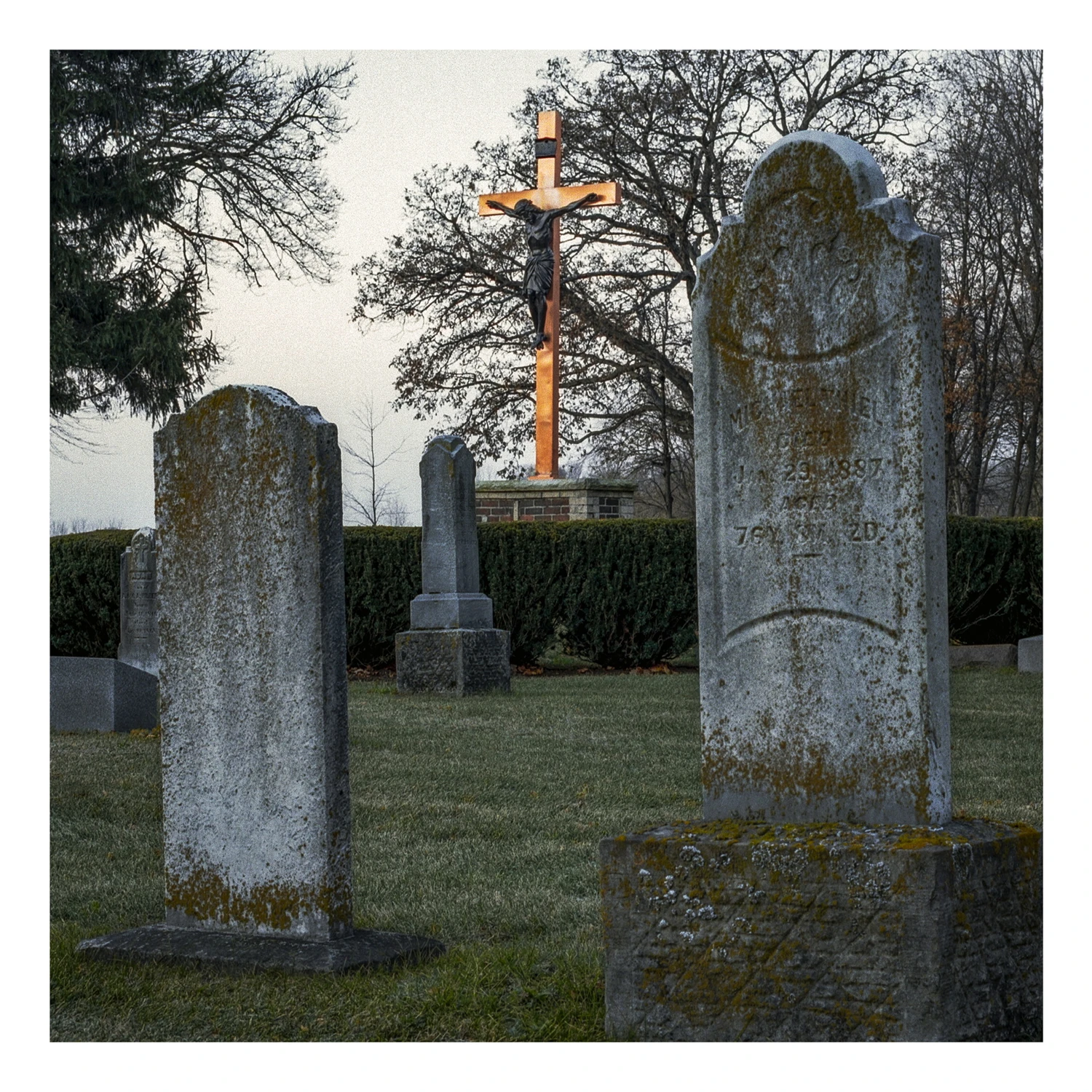 “St. Mary’s Catholic Cemetery - Edgerton, OH”, 2021 shot on Kodak Portra 400 with a Bronica SQ-A, developed at Gene’s Camera Store, by Jesus S. Arriaga