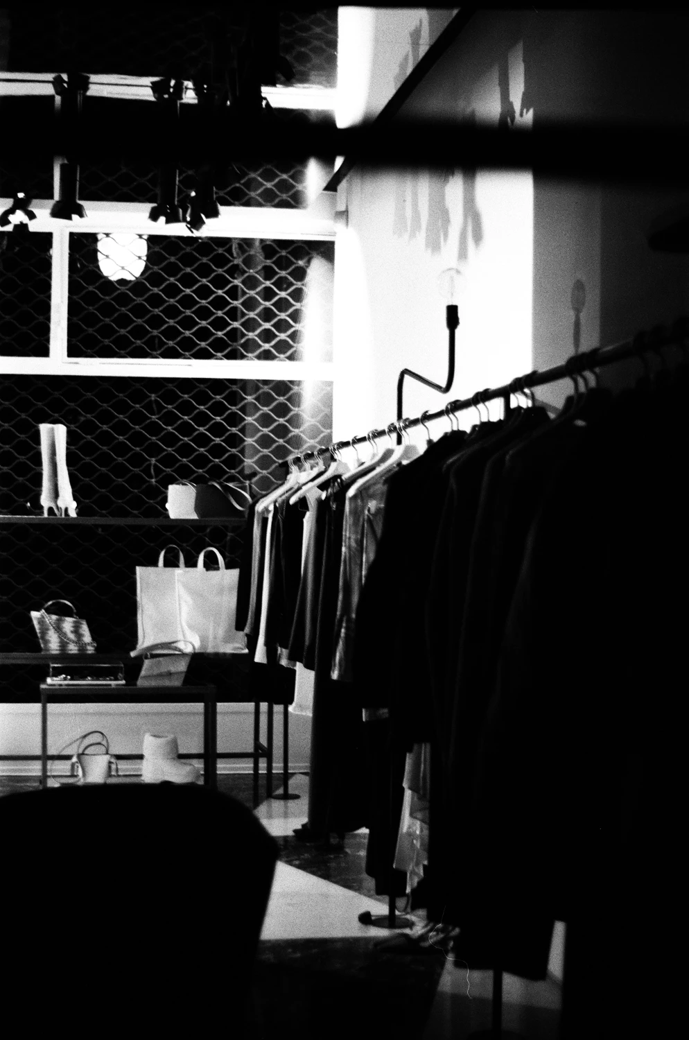 showroom shot on Film Washi Film Washi Z with a Fujica AZ-1, developed at Reportage Image, by Eve