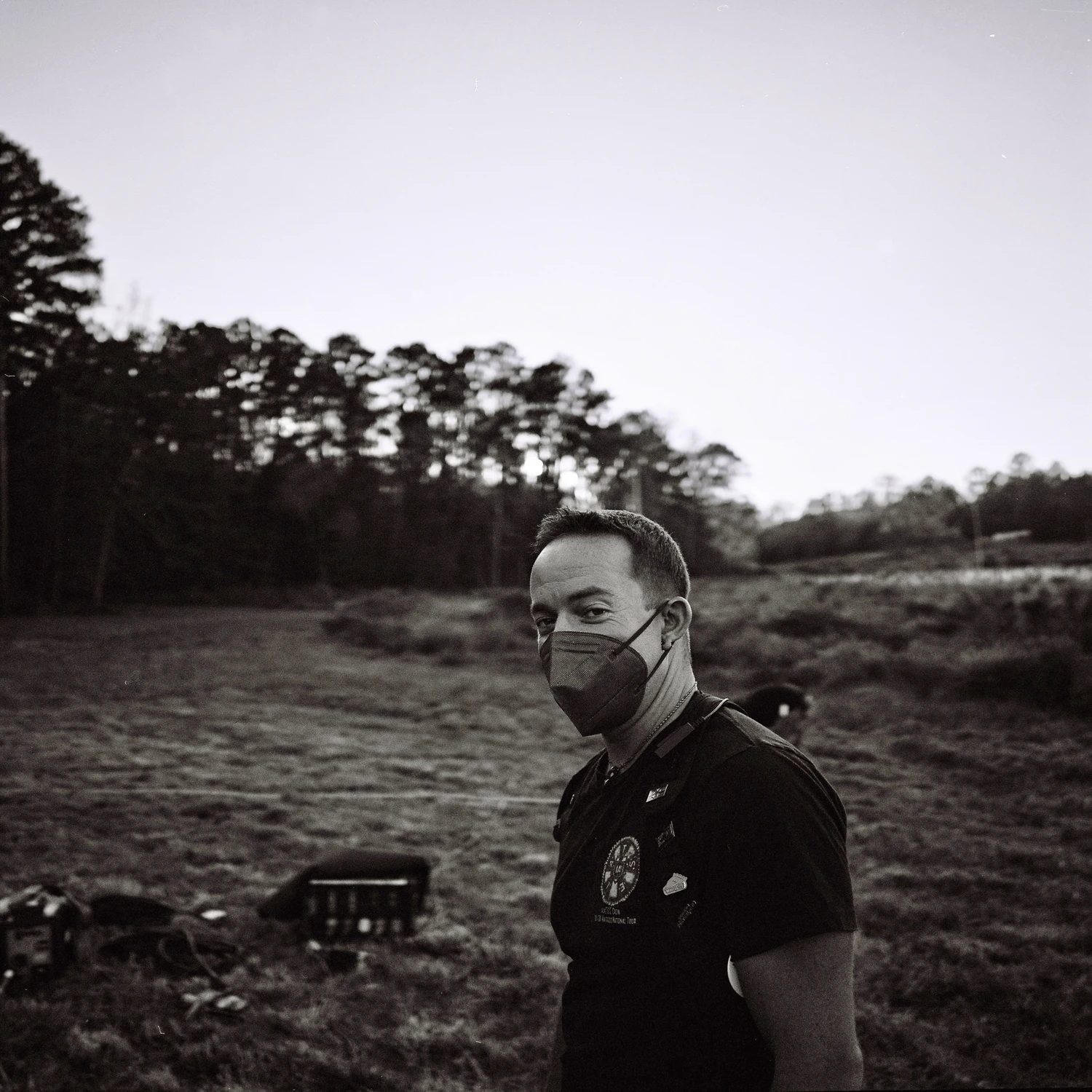 Work Portrait: Adam Bell shot on Ilford XP2 Super 400 with a Fuji GF670W, by Richard Vialet, ASC