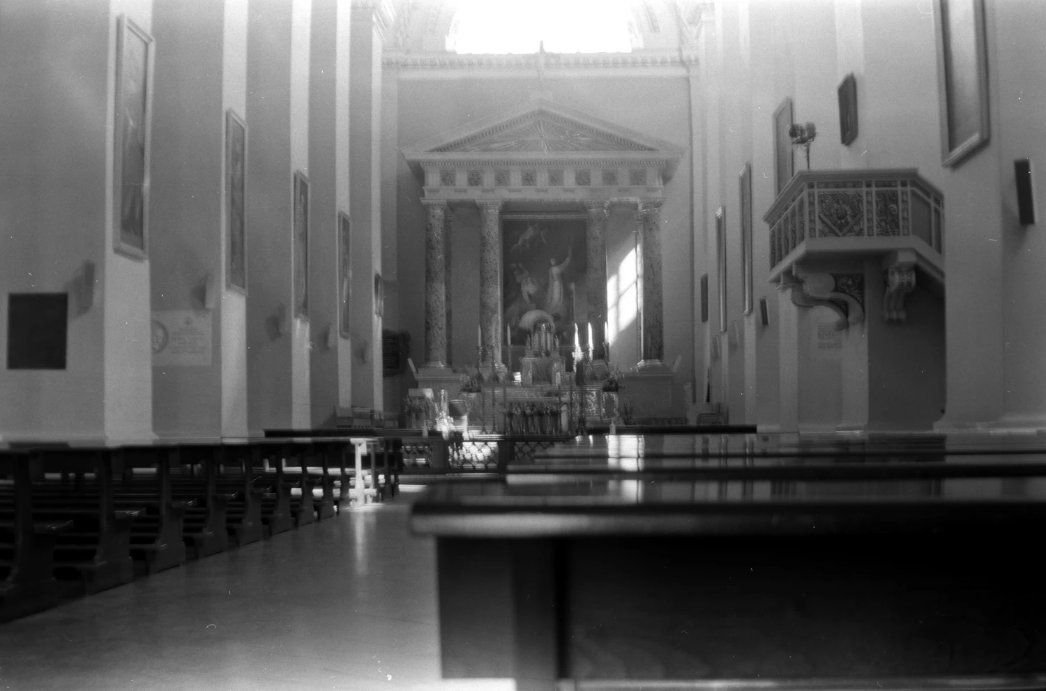 Vilnius Cathedral shot on Foma Fomapan 100 Classic with a Kodak Brownie No. 2, by _linge