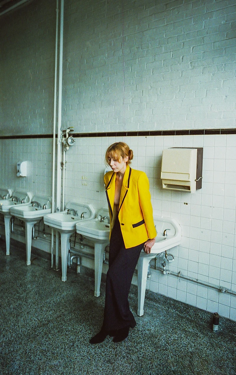 Liz at Eastworks shot on Cinestill 800T with a Nikon N75, by Josh Esan
