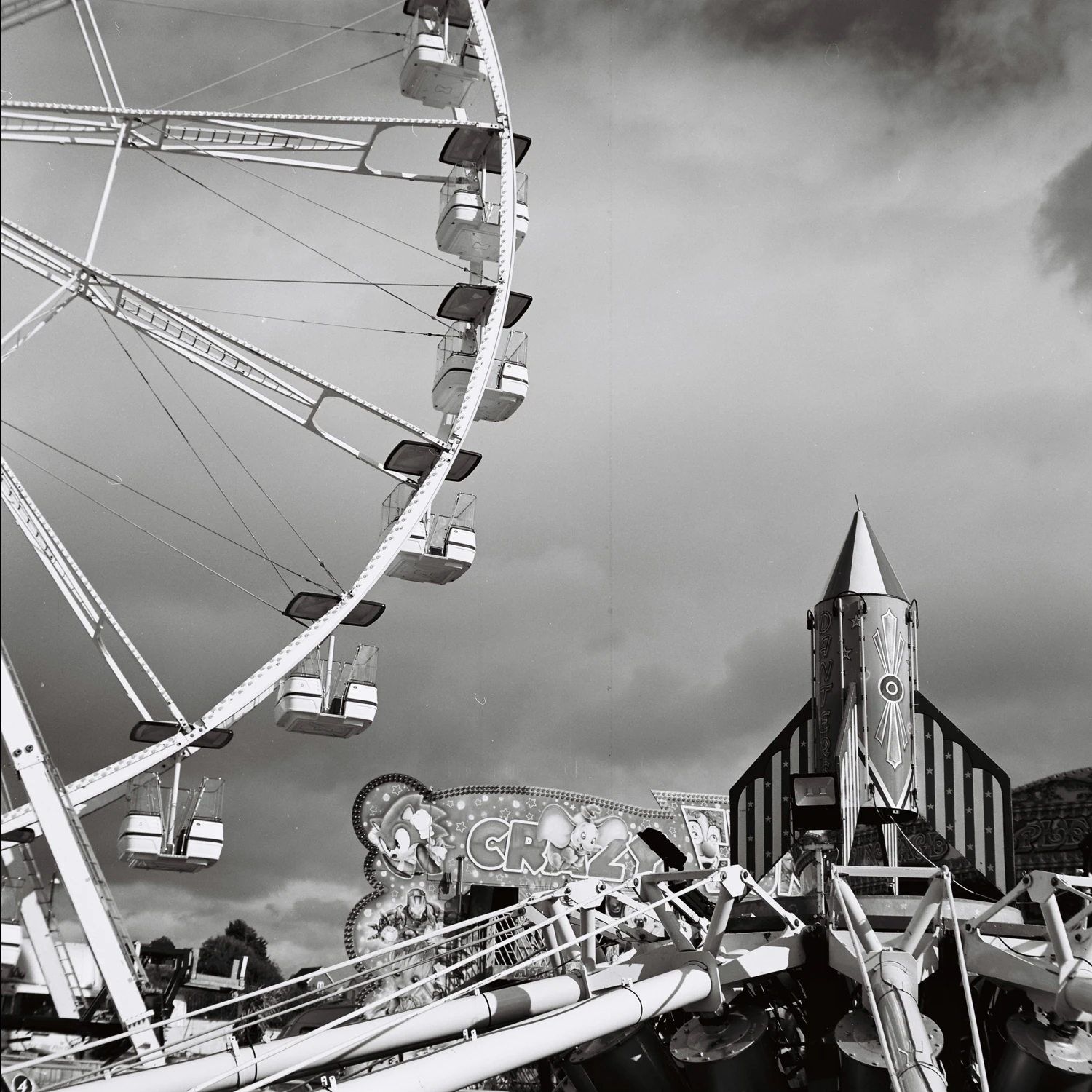 Empty Rides shot on Fujifilm Neopan Acros 100 II with a Rolleiflex 2.8GX, by Richard Vialet, ASC
