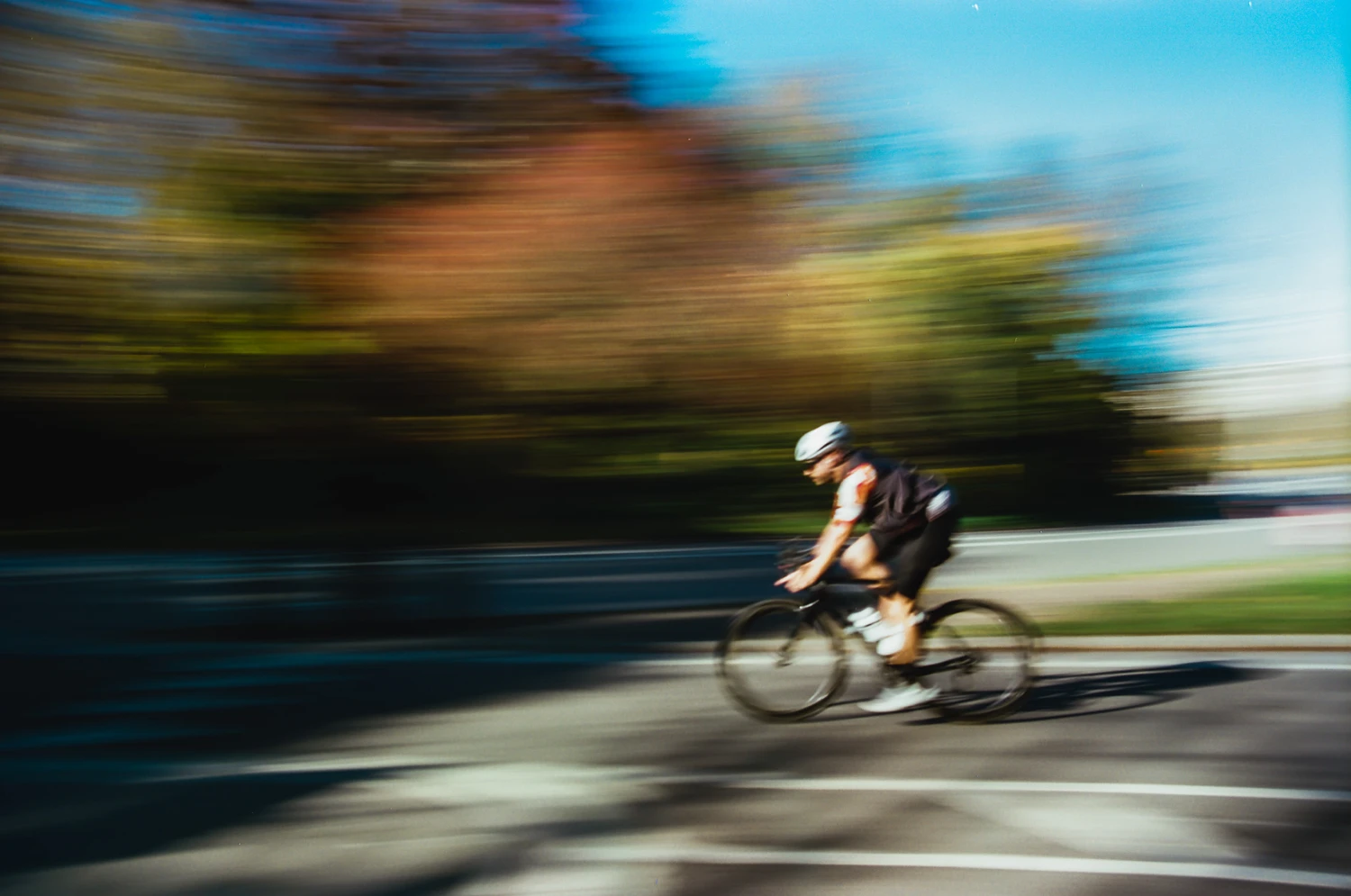 Bicycle Race shot on Kodak Ektar 100 with a Canon AE-1, developed at pink folder film house, by Michael Trimboli