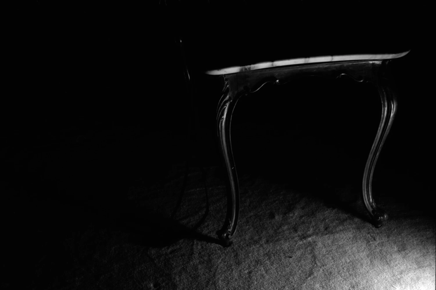 Tea table. shot on Foma Fomapan 100 Classic with a Minolta XG-2, by Ema Kuroko