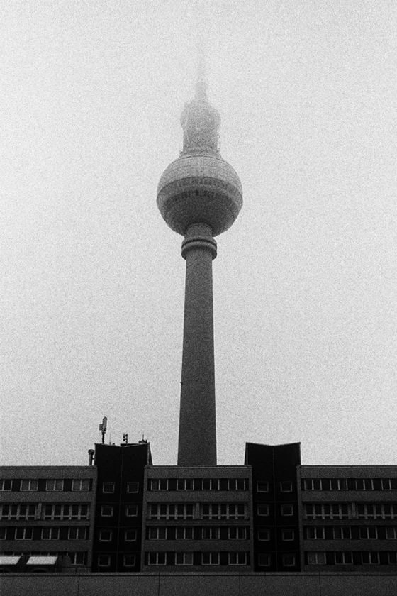 TV Tower shot on Cinestill BWXX with a Leica I Model A, by Germán Saez