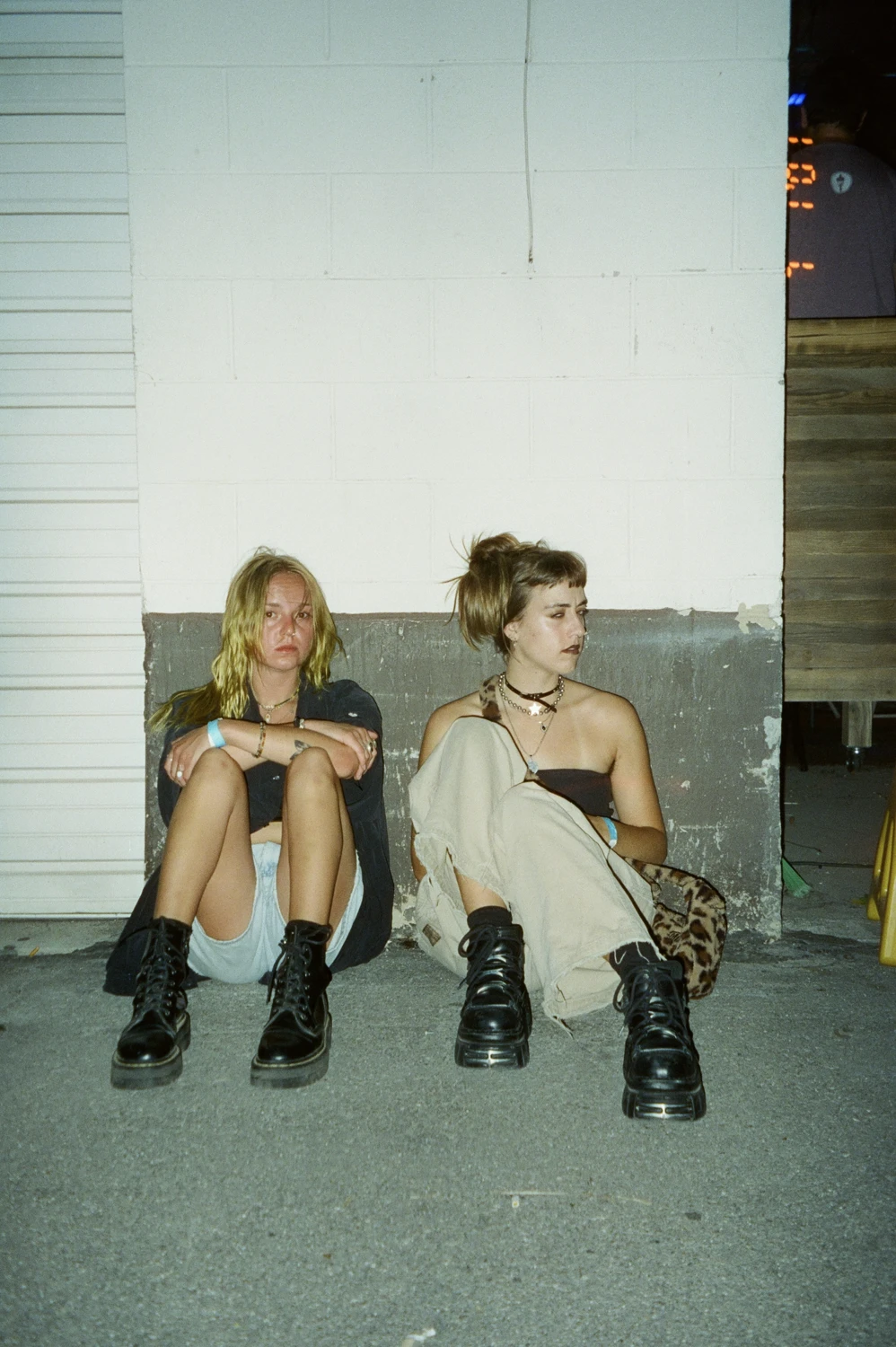 Meg & Skylar shot on Cinestill 800T with a Minolta Freedom Zoom 140EX, by spacecadetzac