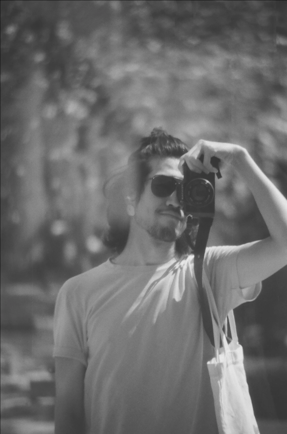 I hate selfie shot on Foma Fomapan 400 Action with a Pentax P30N, by Weixi