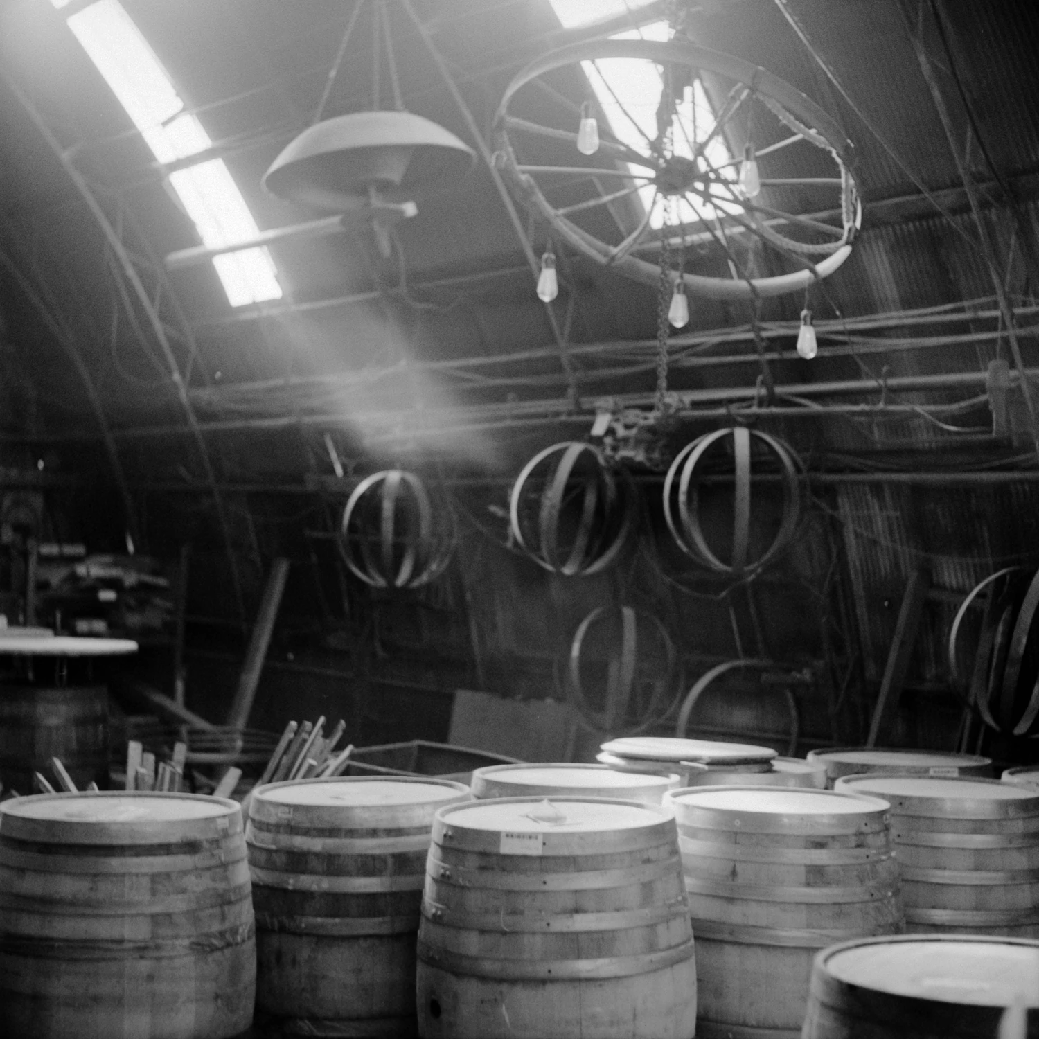 Whisky Barrel Glow shot on Ilford Delta 100 with a Mamiyaflex C2, by Cray