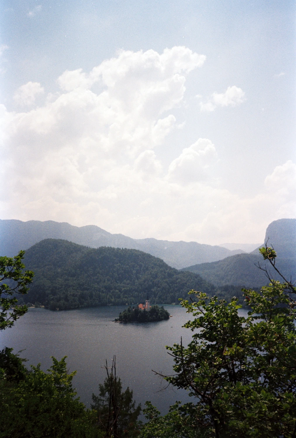house on the lake shot on Fujifilm Superia X-TRA 400 with a Canon Sure Shot Owl, by l