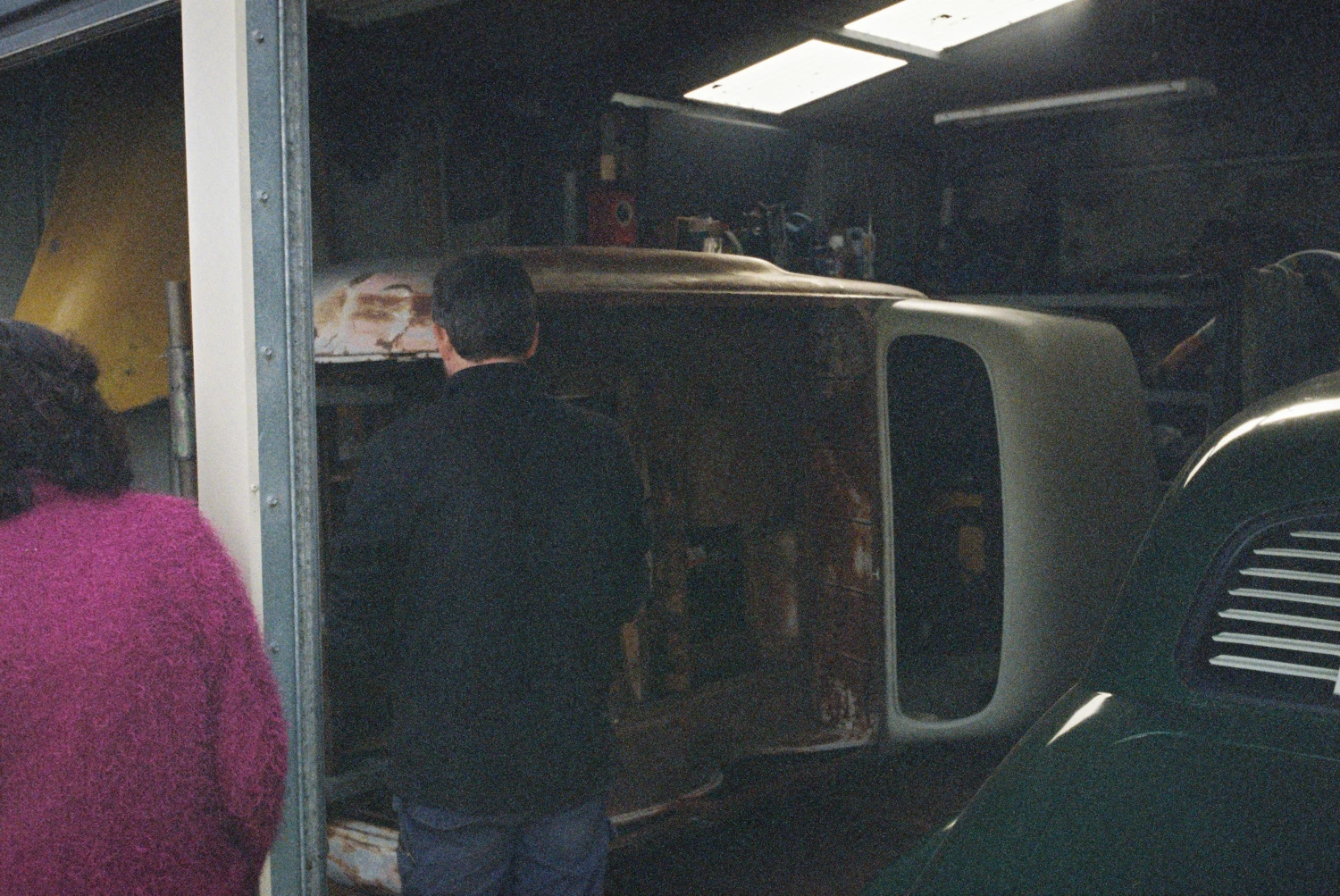 Dad + Project Car shot on Fujifilm Superia Venus 800 with a Leica M3, by Phoebe Prey