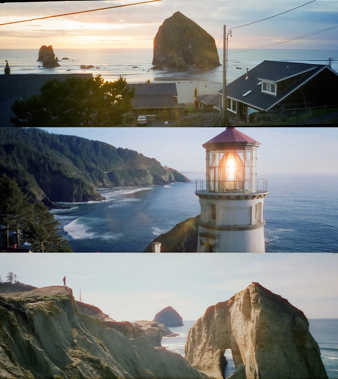 panos with a $20 pano camera shot on Cinestill 800T with a Ansco Pix Panorama, by James Resly